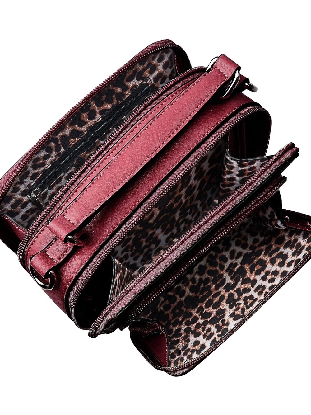 NWT K. Carroll Kelsey Red Vegan Leather Crossbody Bag! NEW! - Picture 8 of 11